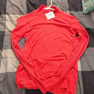 Women's Red Long Sleeve Top AEO